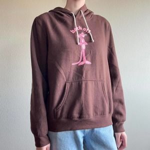 Y2K BROWN PINK PANTHER "BACK OFF" HOODIE